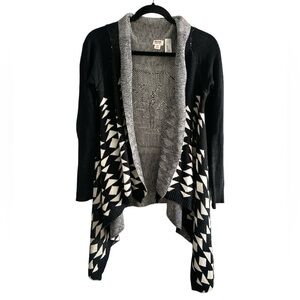 Mossimo Boho Drape Open Cardigan Sweater Women’s S/P Southwest Print Cotton